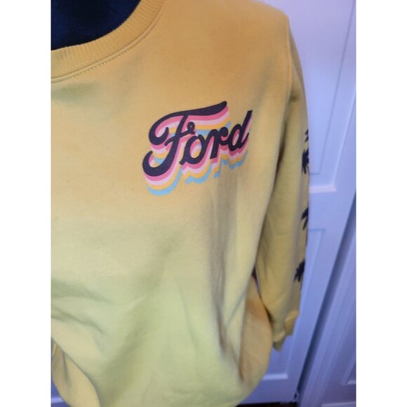 Ford Meet Me in Miami Mustang Sweatshirt XS Retro Streetwear Neon 80s Classic - Picture 4 of 8